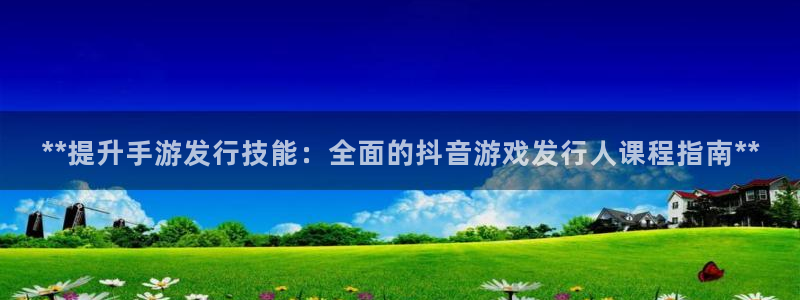 陕西蓝狮子文化创意是干什么的：**提升手游发行技能：全面的抖音游戏发行人课程指南**